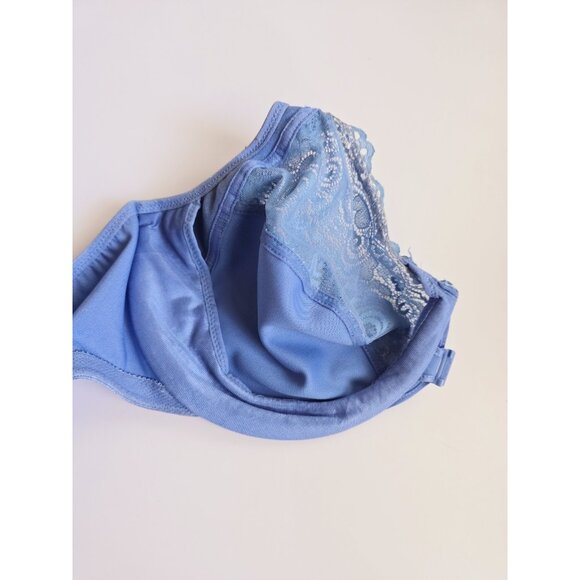 Glamorise Front Closure 1245 Blue Wonderwire Underwire Full Coverage Bra 42DD - Picture 6 of 8